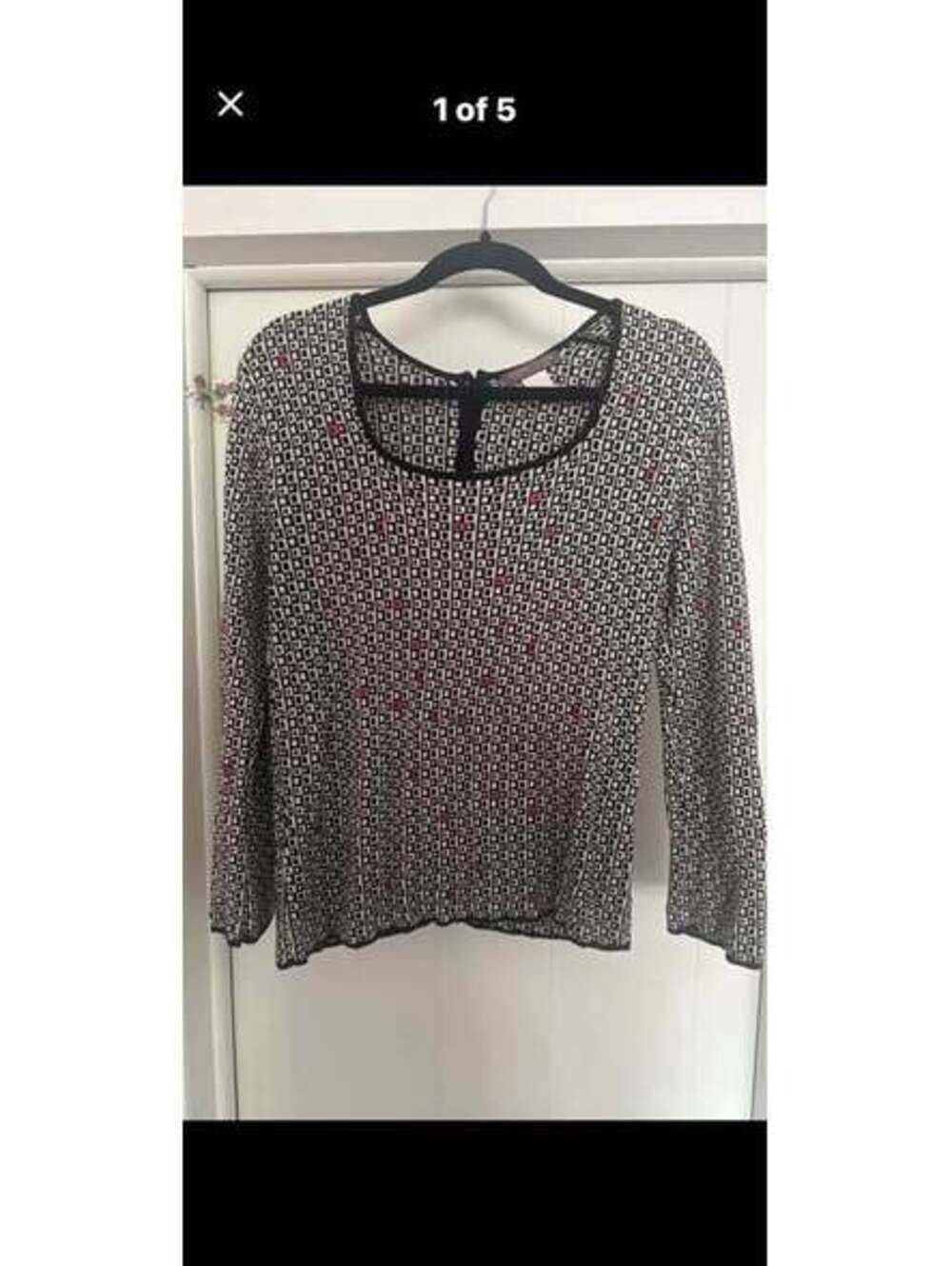 Sigrid Olsen Collection Silk Blend Knit Top, Size M